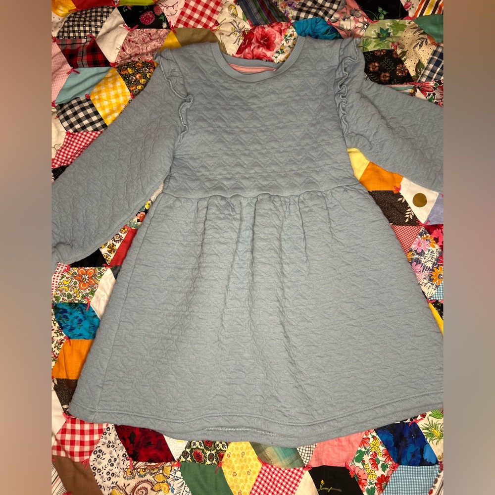 Mini Boden Quilted Blue Kids Dress